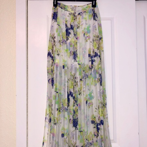 BCBGeneration Floral Chiffon Maxi Skirt - Picture 1 of 9